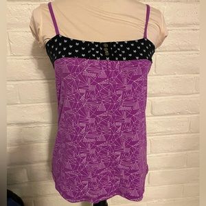 Zoo York Purple and Navy abstract Cami Tank, size M